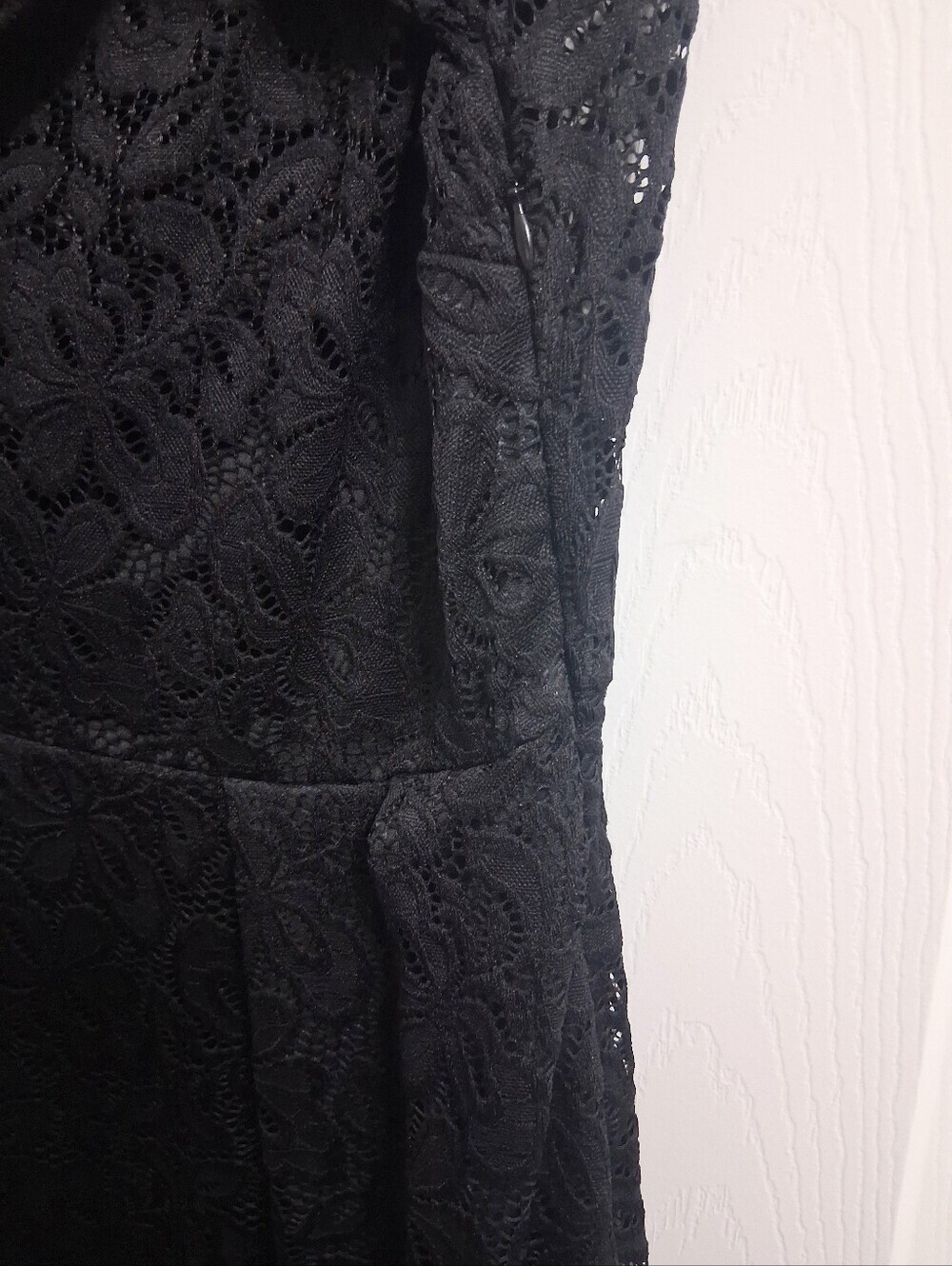 Missmay Romantic Black Lace Dress Midi Long Sleeve - Picture 12 of 13